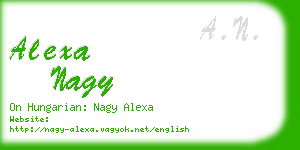 alexa nagy business card